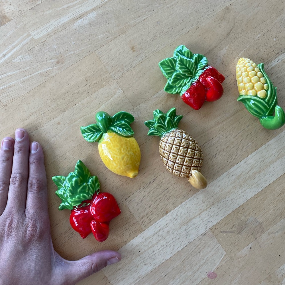 Handmade in Japan Fruits & Vegetable Porcelain Wall Hanging Decor